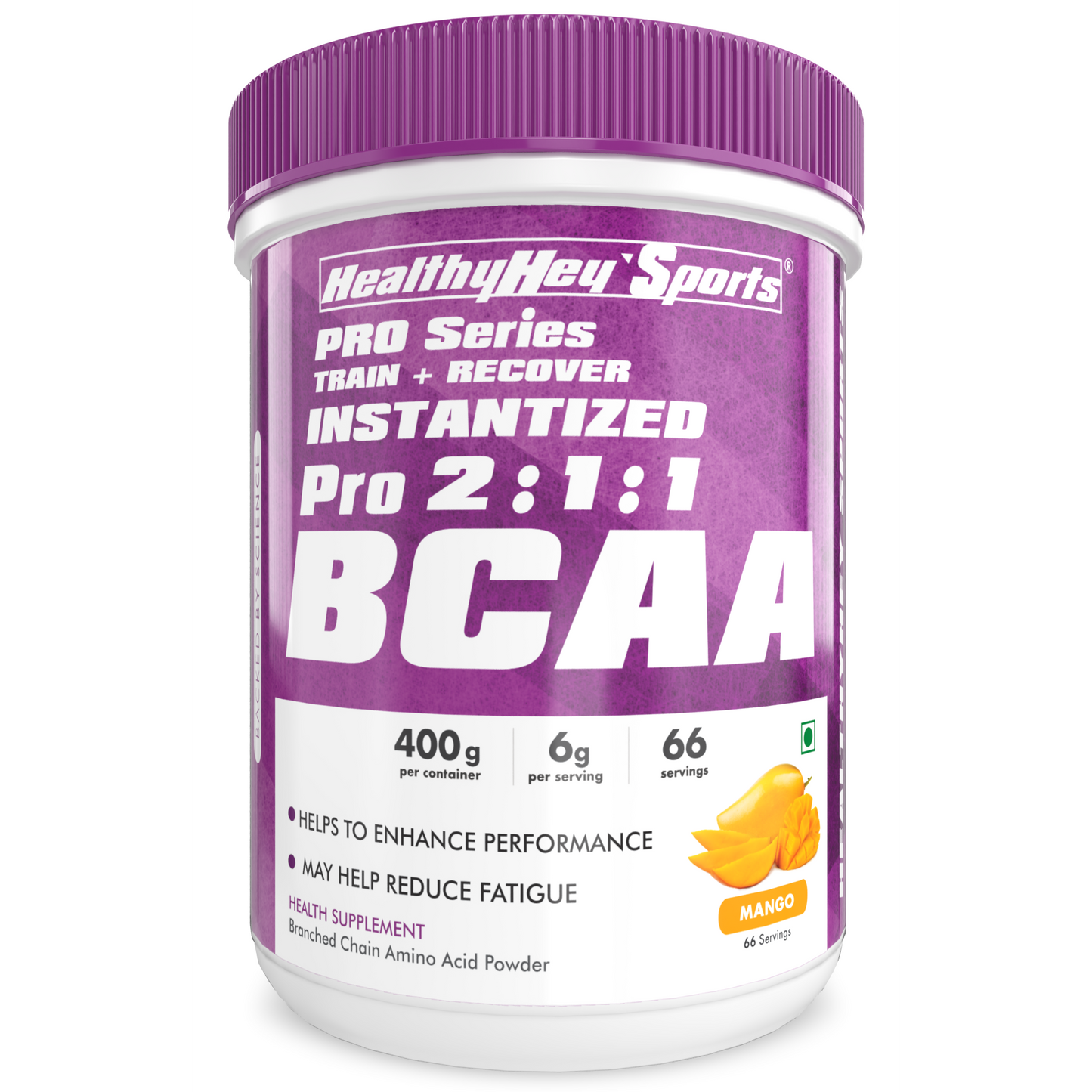 HealthyHey BCAA Powder 2:1:1 - Tangy Orange - 250 gms