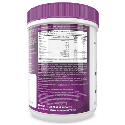 HealthyHey BCAA Powder 2:1:1 - Tangy Orange - 250 gms