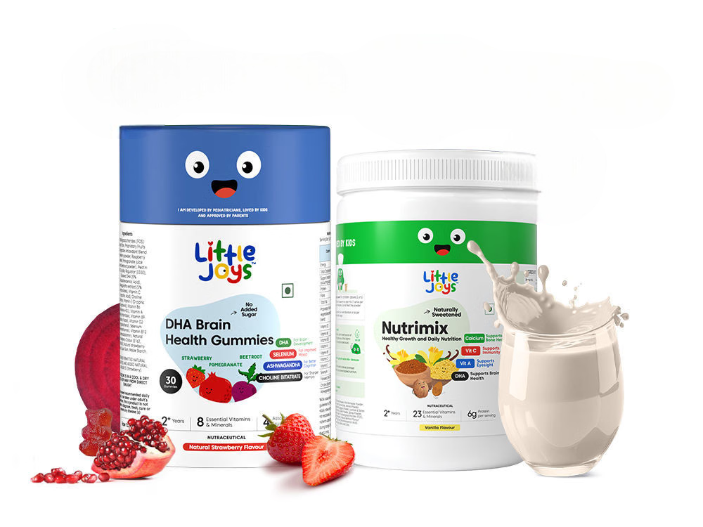 Little Joys Nutrimix Nutrition Powder Vanilla 2 - 6 years + Brain Gummies Combo