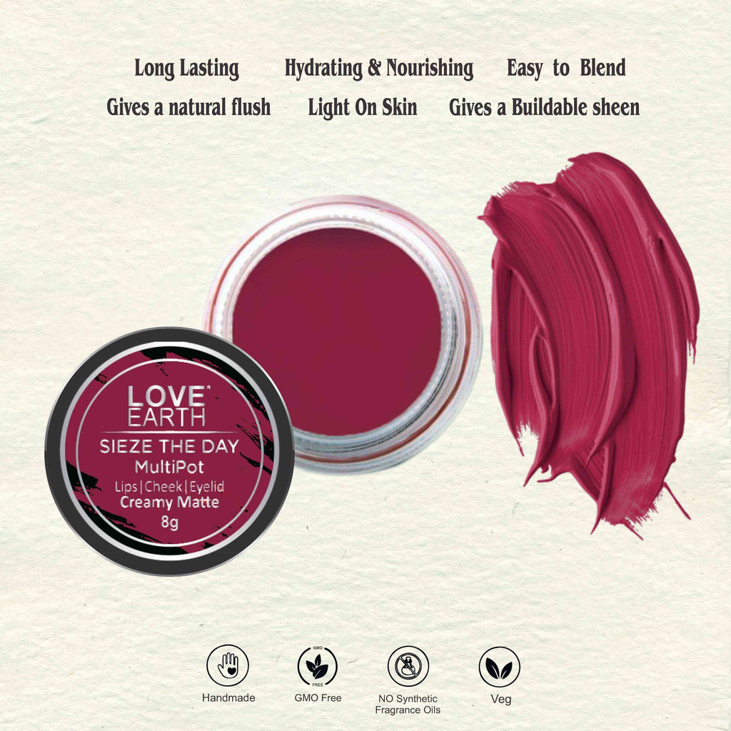 Love Earth Seize The Day Multipot Lip And Cheek Tint - 8 gms