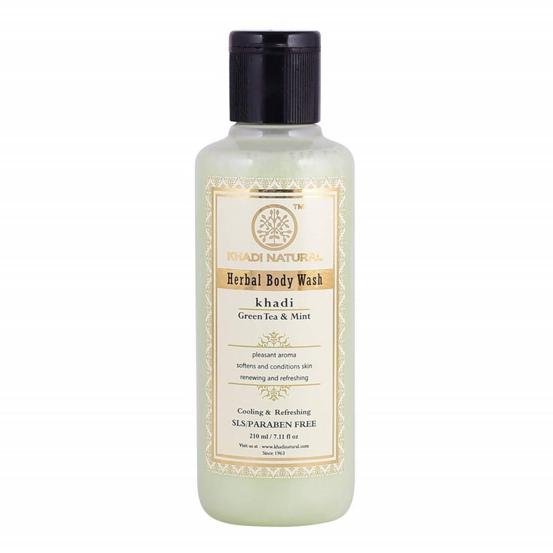Khadi Natural Green Tea & Mint Herbal Body wash - 210 ml