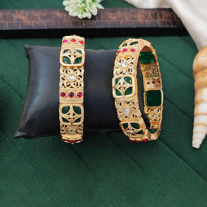 JS Fashion Traditional Rajwadi Polish Bangles Set For Women