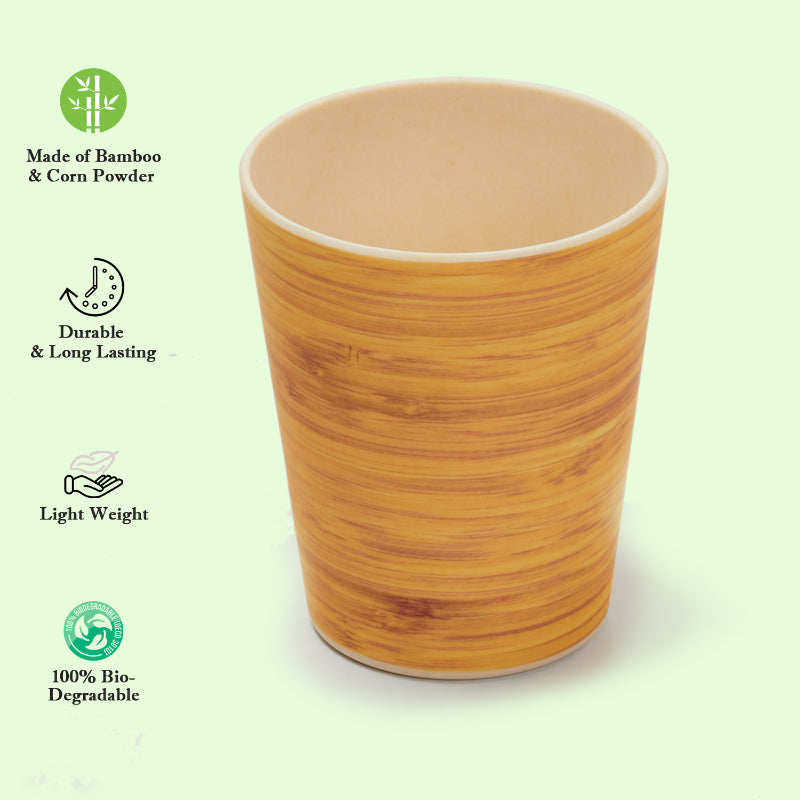 Bamboo Fibre Glasses | 380ml  | Set of 6 | Multiple Designs