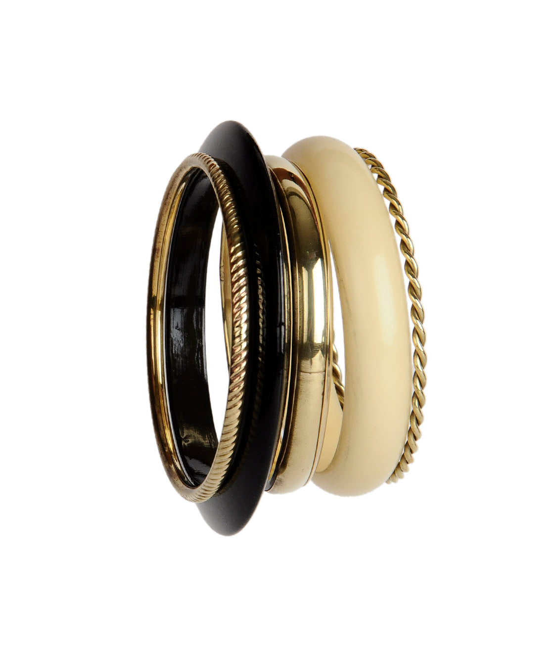 Brass Alloy Designer Brass Five Bangle Set - The Pari
