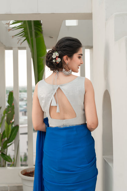 Amodini Designer Studio Women Embellished Sweetheart Neck Saree Blouse