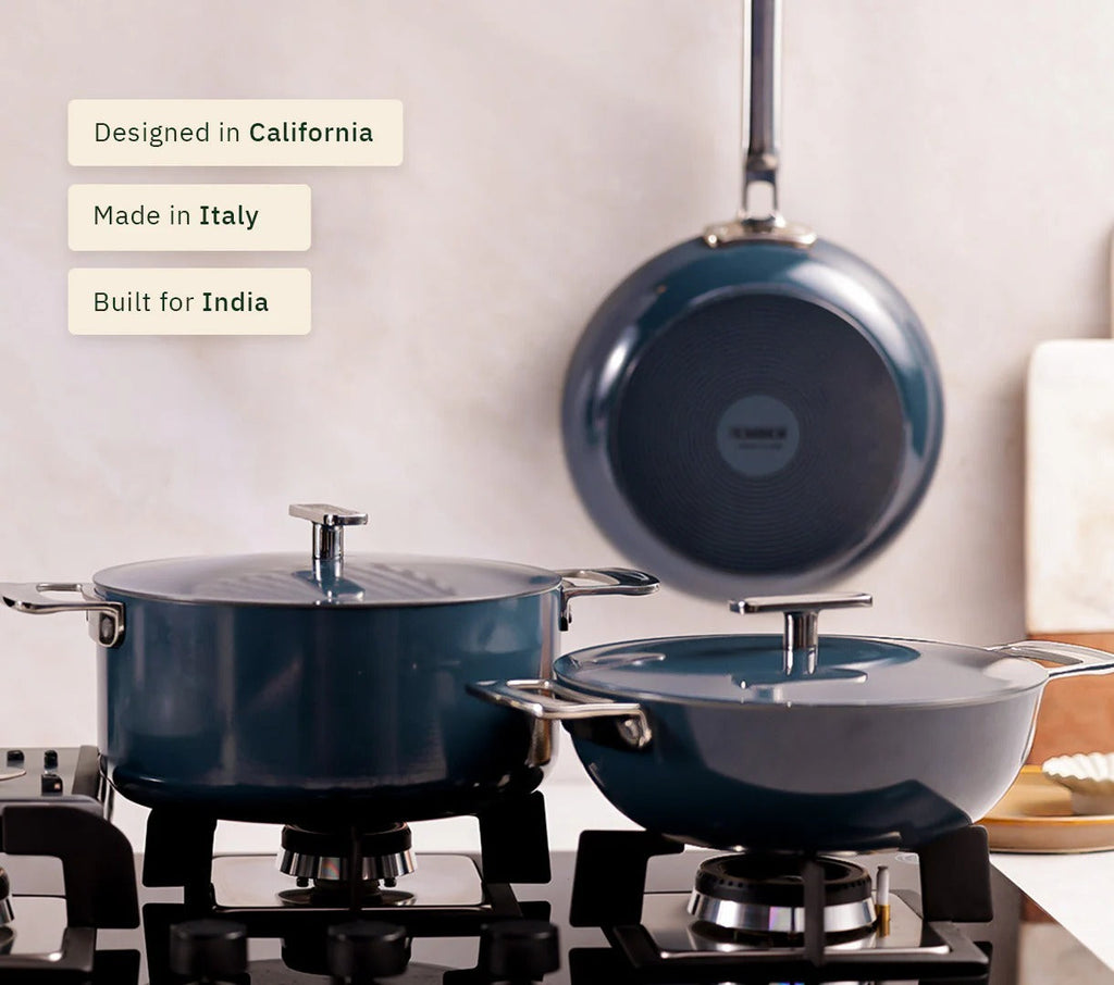 Ember Complete Cookware Set of 4 Stainless Steel Handle