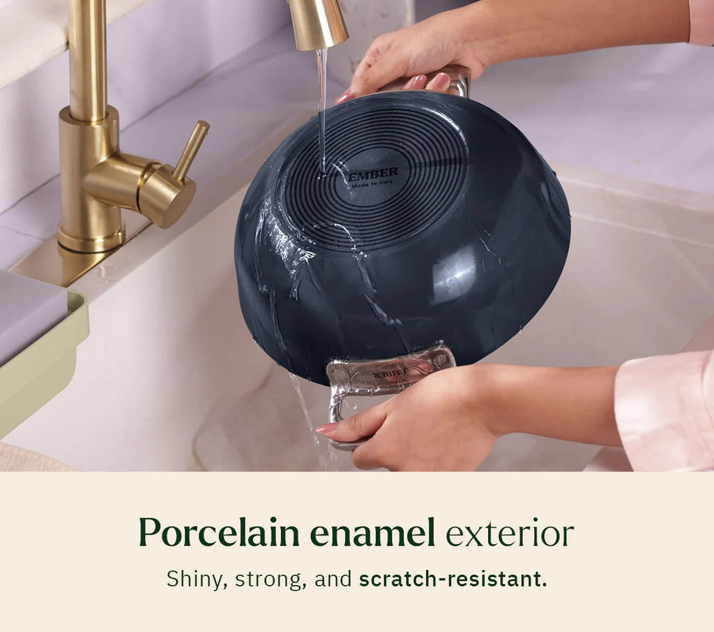 Ember Kadai 24cm Florence Collection Stainless Steel Handle Ceramic Non-Stick