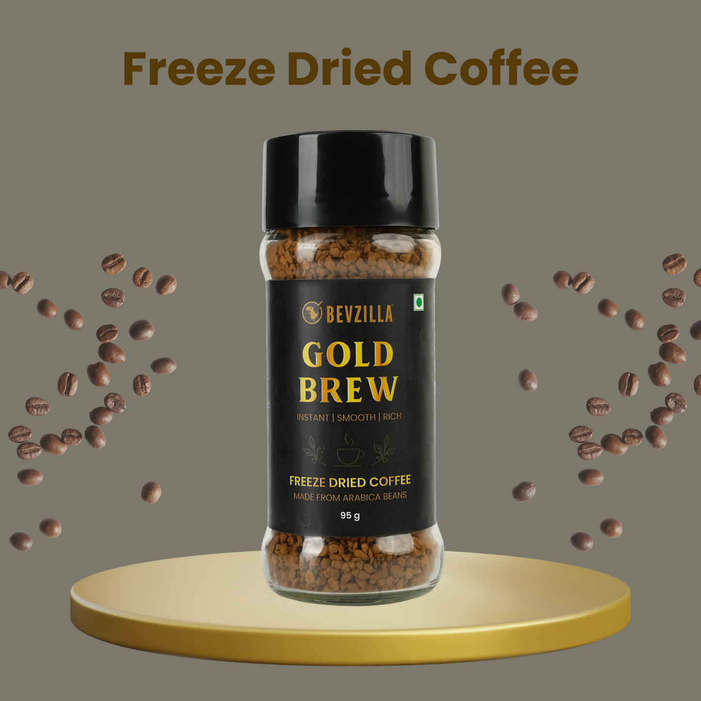Bevzilla Gold Brew Instant Freeze Dried Coffee Powder