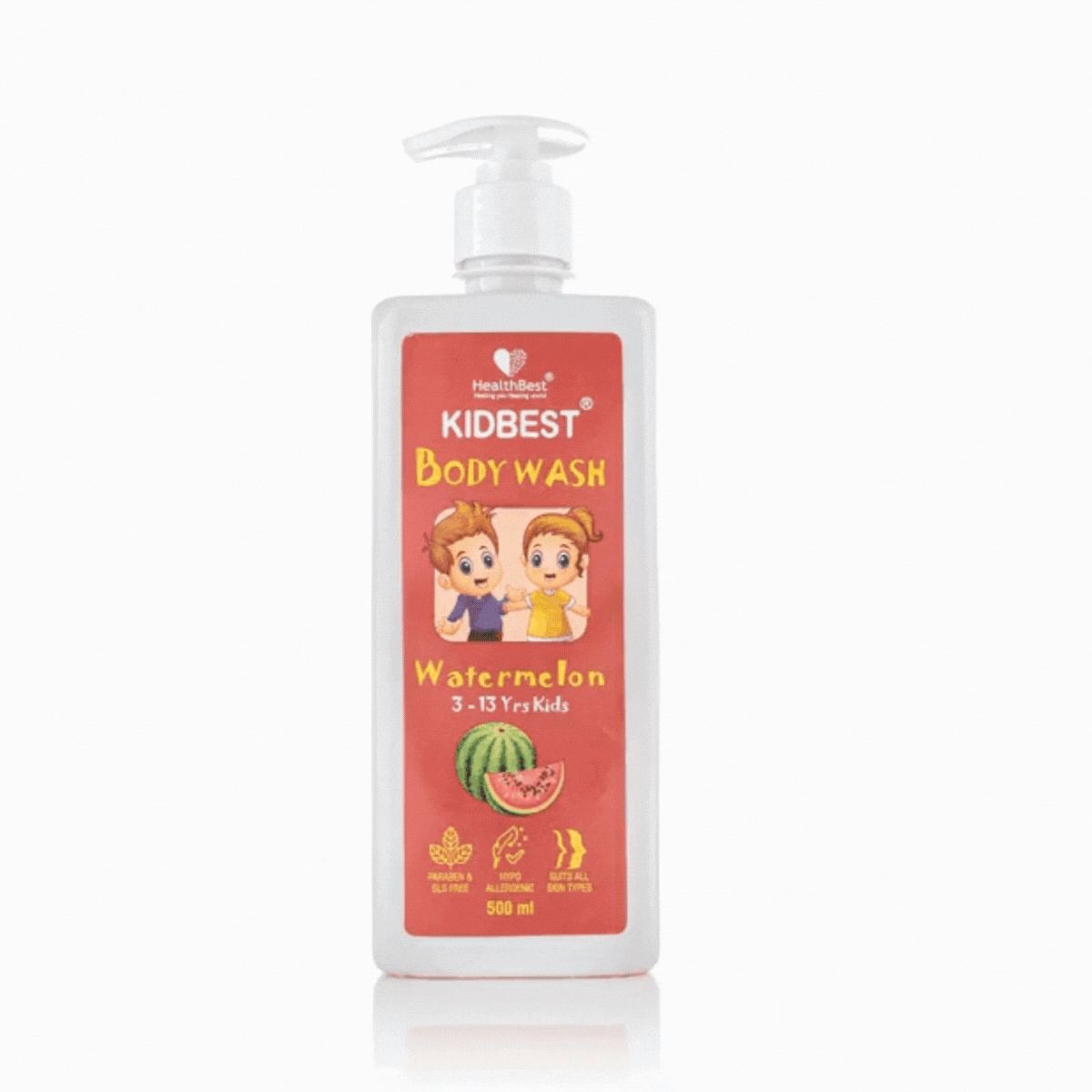 Health Best Kidbest Bodywash for 3-13 Years Kids Pack of 2 -Each 500ml