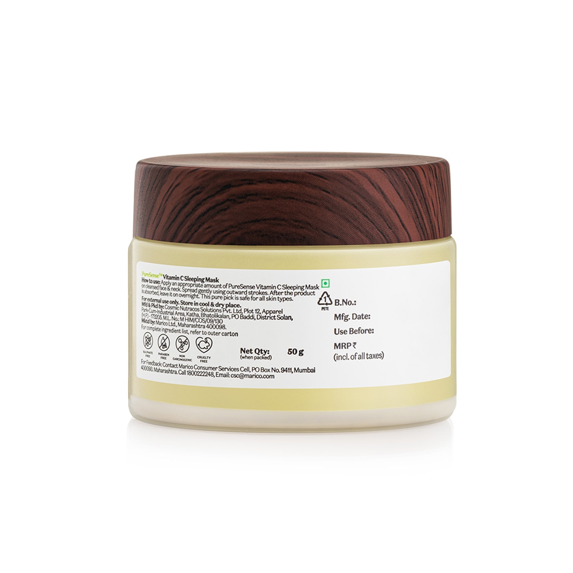 Puresense Vitamin C Sleeping Mask - 50 gms