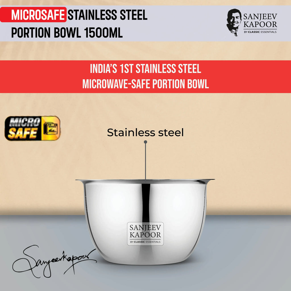 Classic Essentials MICROSAFE Stainless Steel Portion Bowl 1500ml