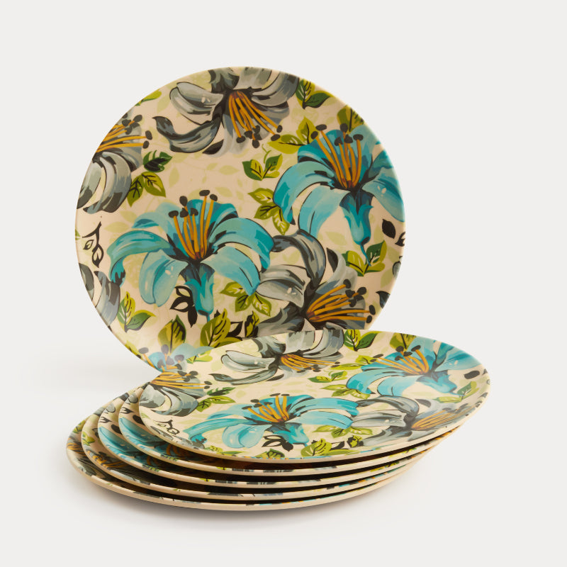 Bamboo Fibre Plate | 8 inches | Set of 6 | Multiple Designs