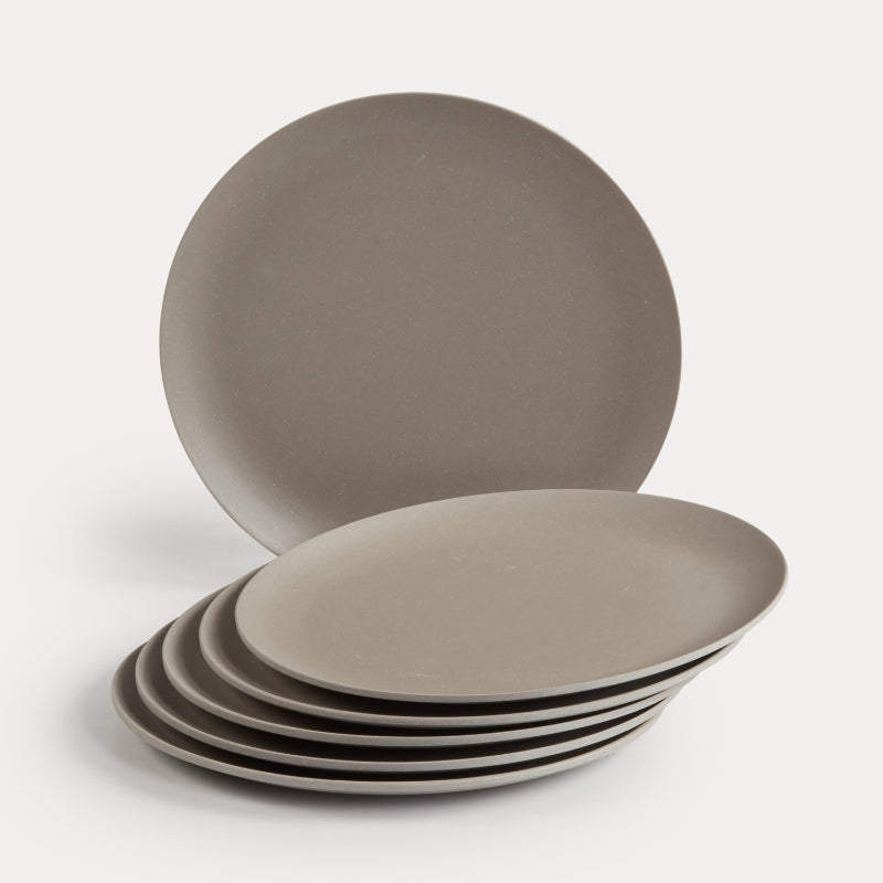 Bamboo Fibre Plate | 8 inches | Set of 6 | Multiple Designs