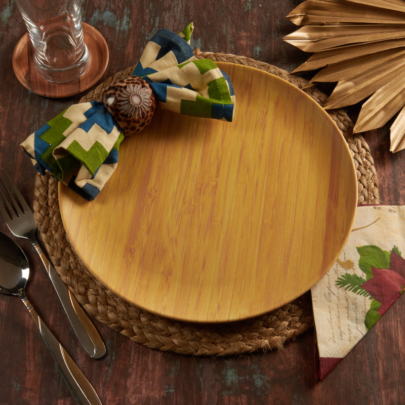 Bamboo Fibre Plate | 10 inches | Set of 6 | Multiple Designs
