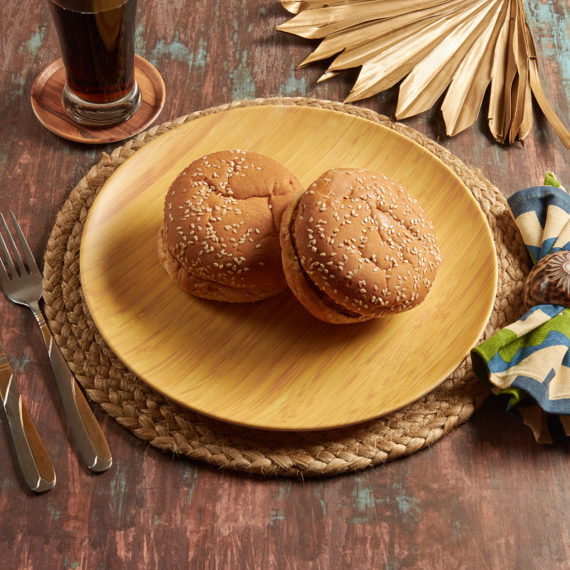 Bamboo Fibre Plate | 10 inches | Set of 6 | Multiple Designs