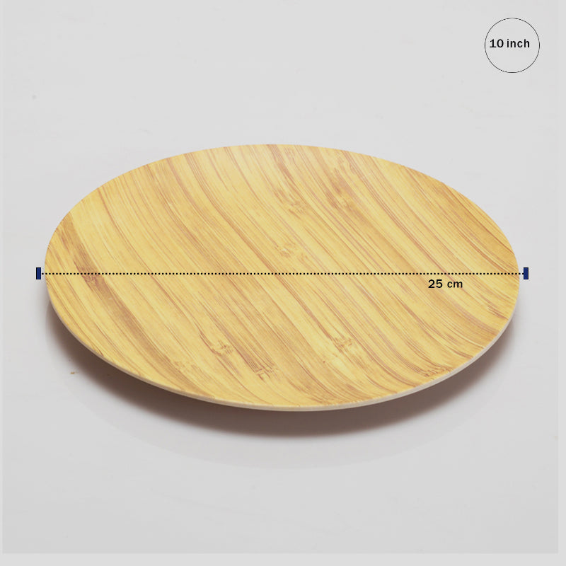 Bamboo Fibre Plate | 10 inches | Set of 6 | Multiple Designs