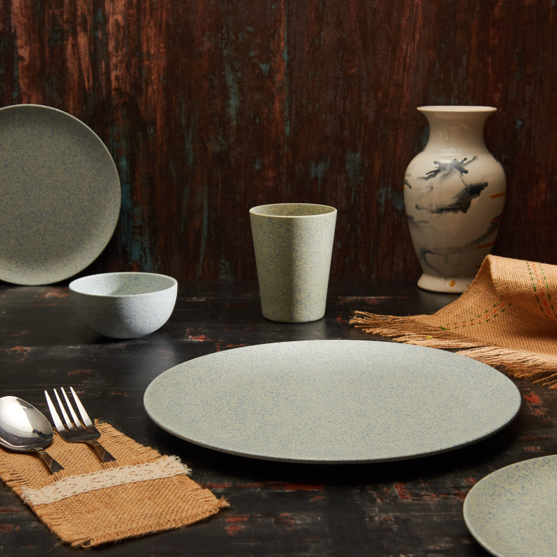 Bamboo Wooden Fibre Plate | Set of 6 | Multiple Sizes
