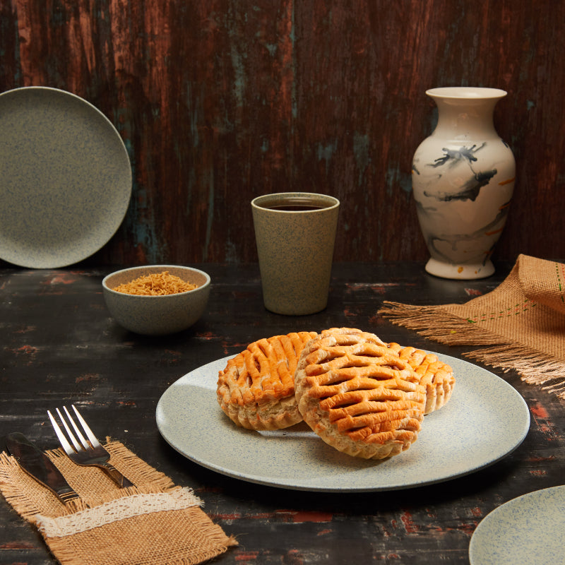 Bamboo Wooden Fibre Plate | Set of 6 | Multiple Sizes