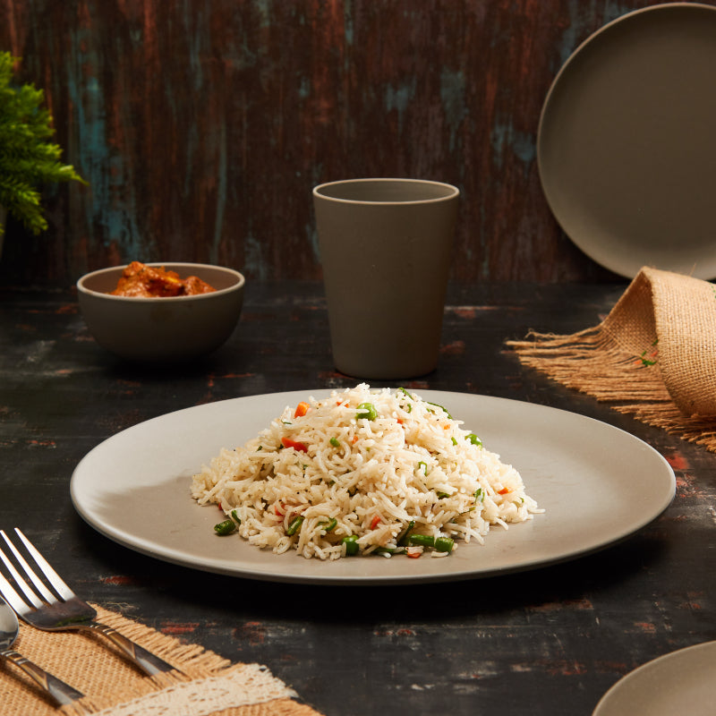 Bamboo Wooden Fibre Plate | Set of 6 | Multiple Sizes