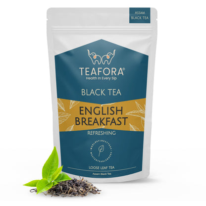 TEAFORA English Breakfast Black Tea | Rich, Robust & Full Bodied Loose Leaf Tea | Refreshing & Aromatic | Freshly Sourced Direct From Origin
