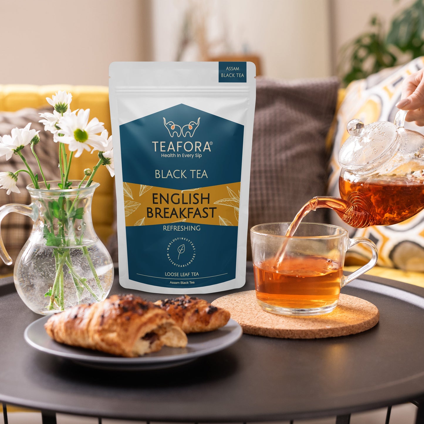 TEAFORA English Breakfast Black Tea | Rich, Robust & Full Bodied Loose Leaf Tea | Refreshing & Aromatic | Freshly Sourced Direct From Origin