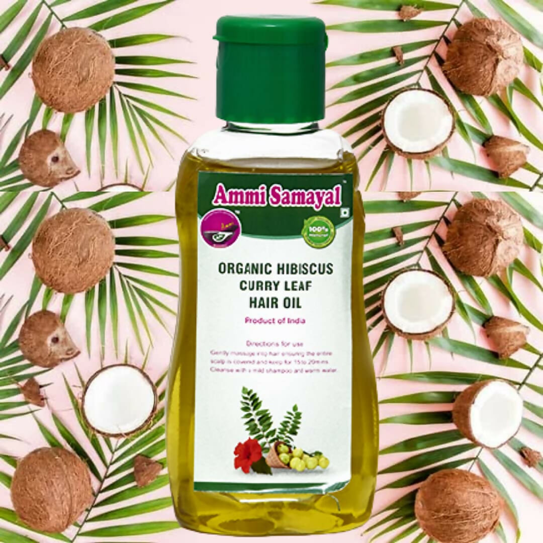 Ammi Samayal Organic Hibiscus and Curry Leaf Hair Oil