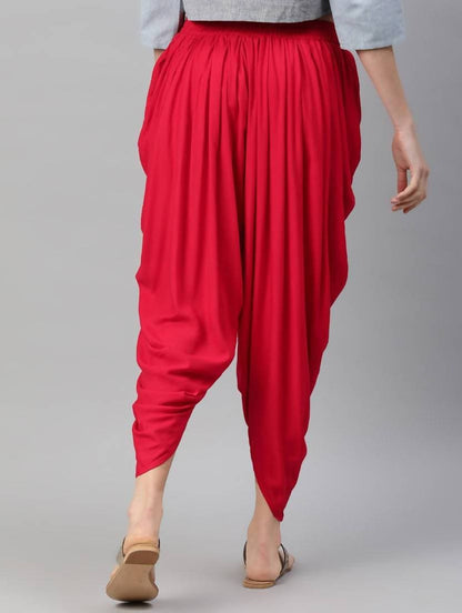 Cheera Women’s Red Dhoti Pant CH10D