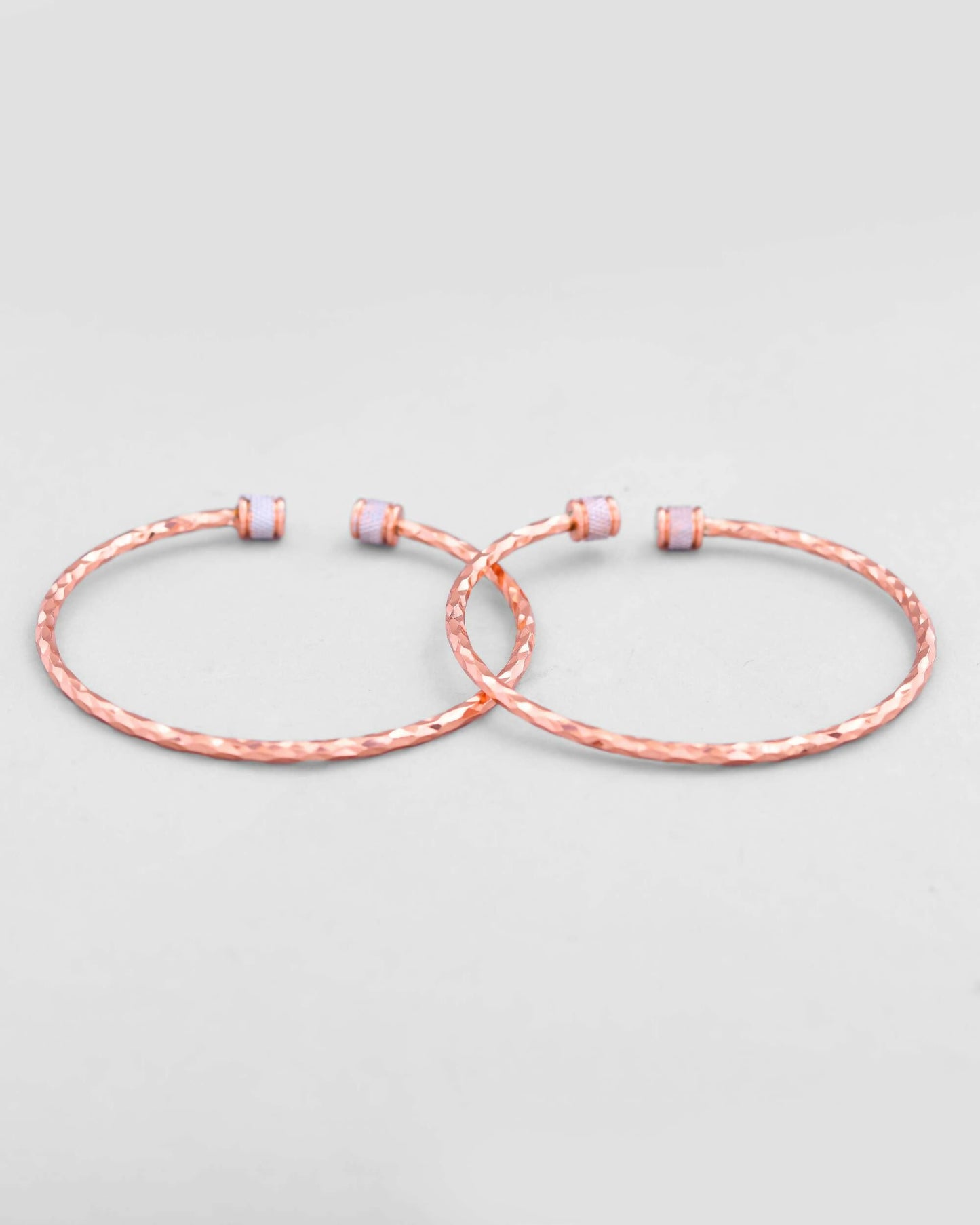 VOJ Set of 2 rose Gold Dual Toned Designer Bangles