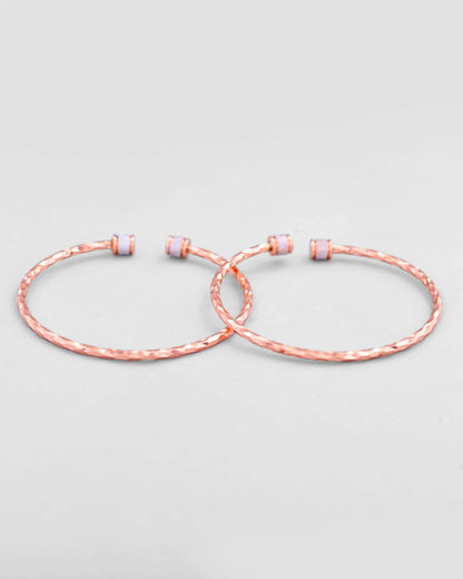 VOJ Set of 2 rose Gold Dual Toned Designer Bangles