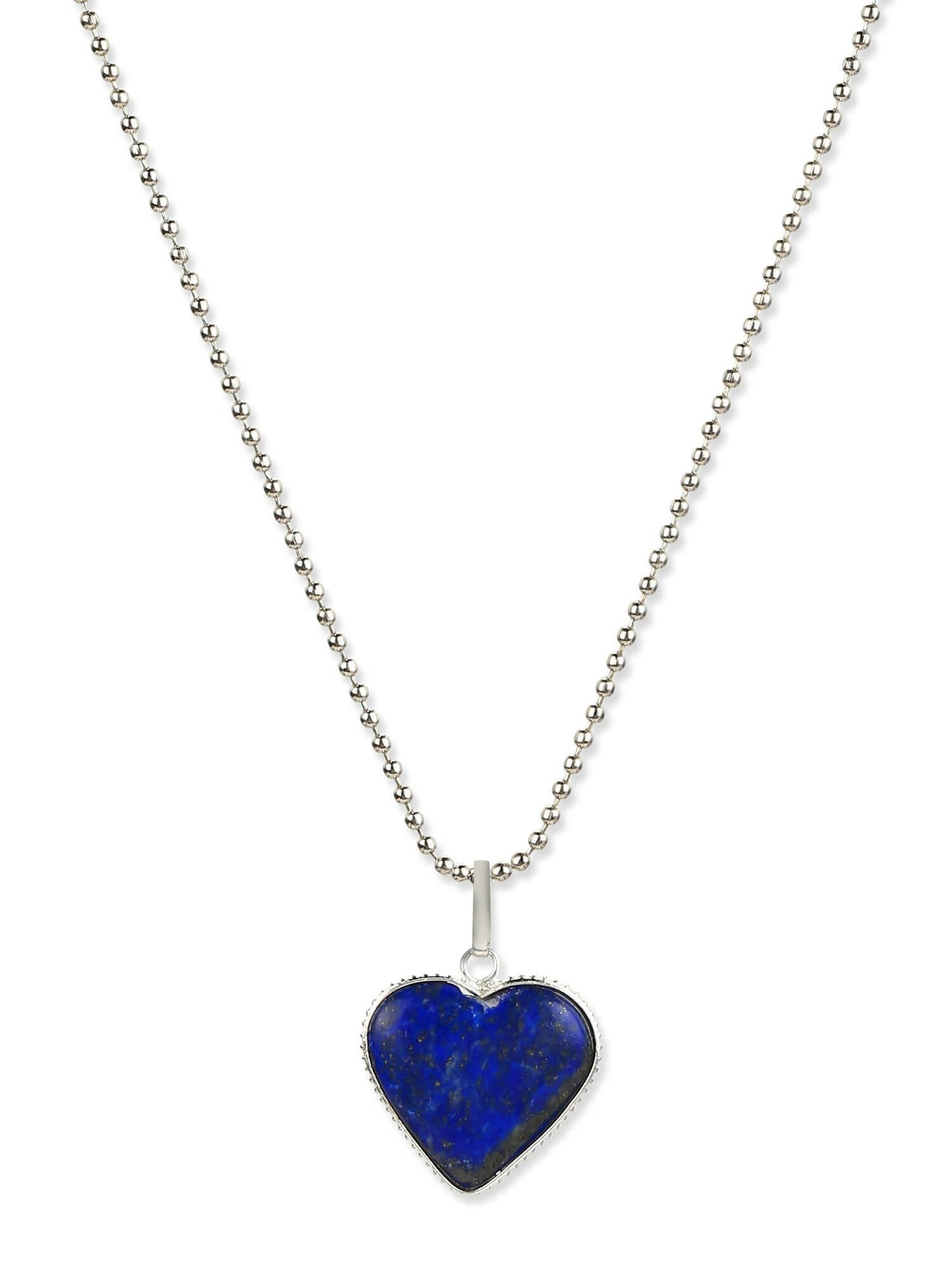 Women's Silver-Toned Blue Silver-Plated Handcrafted Chain - Ruby Raang