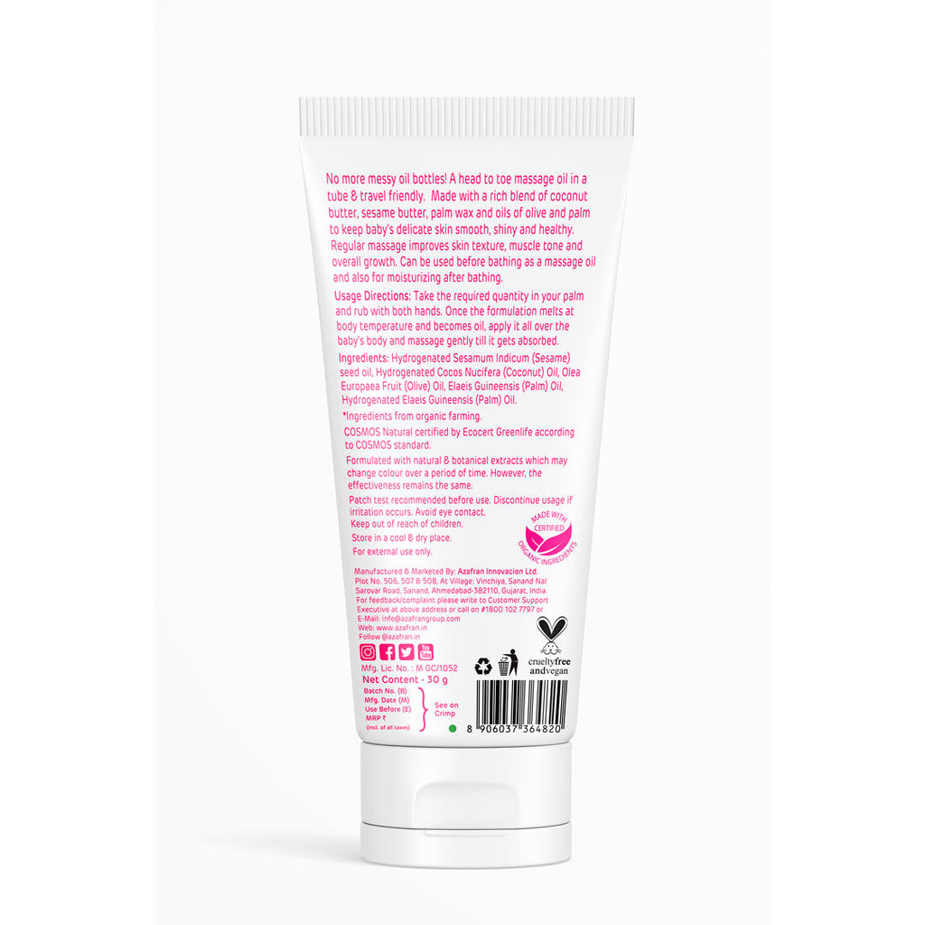 Azafran Baby Massage Oil in a Tube - 30 gms