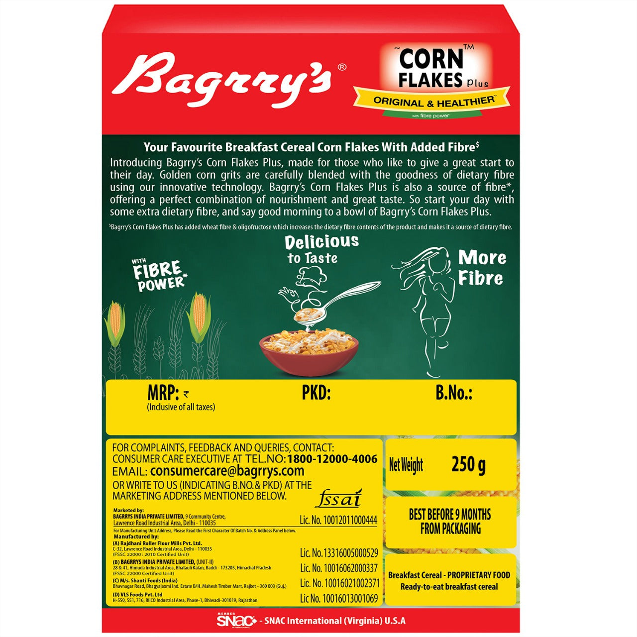 Bagrry's Corn Flakes Plus - Original and Healthier