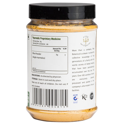 Bixa Botanical Bael / Bilva Fruit Powder Aegle Marmelos - 200 gms