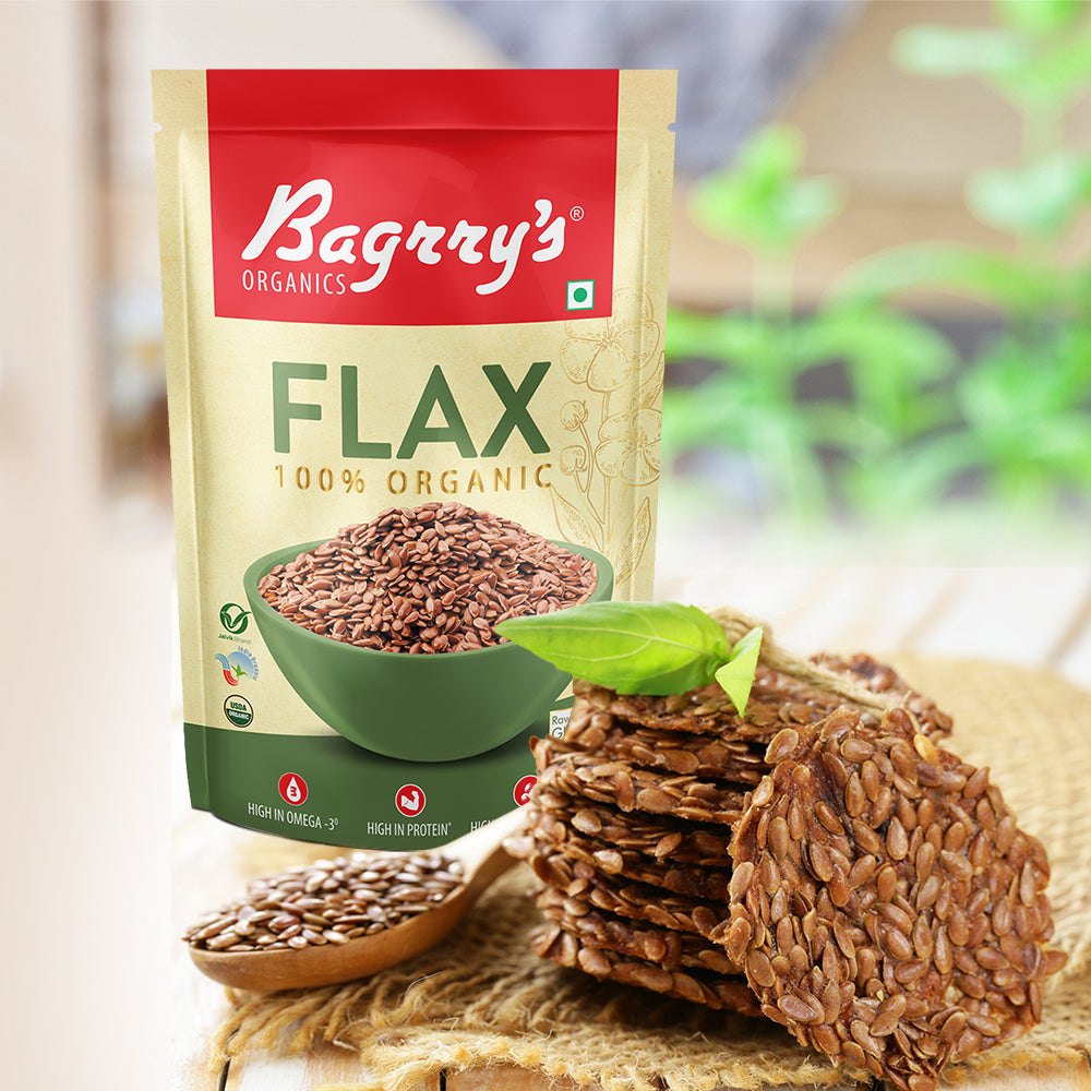 Bagrry's Organic Flax Seeds - 250 gms (Pack of 2)