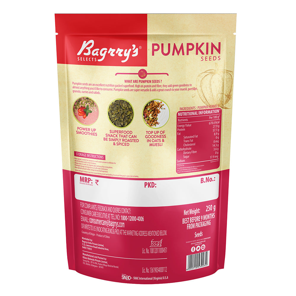 Bagrry's Pumpkin Seeds - 250 gms