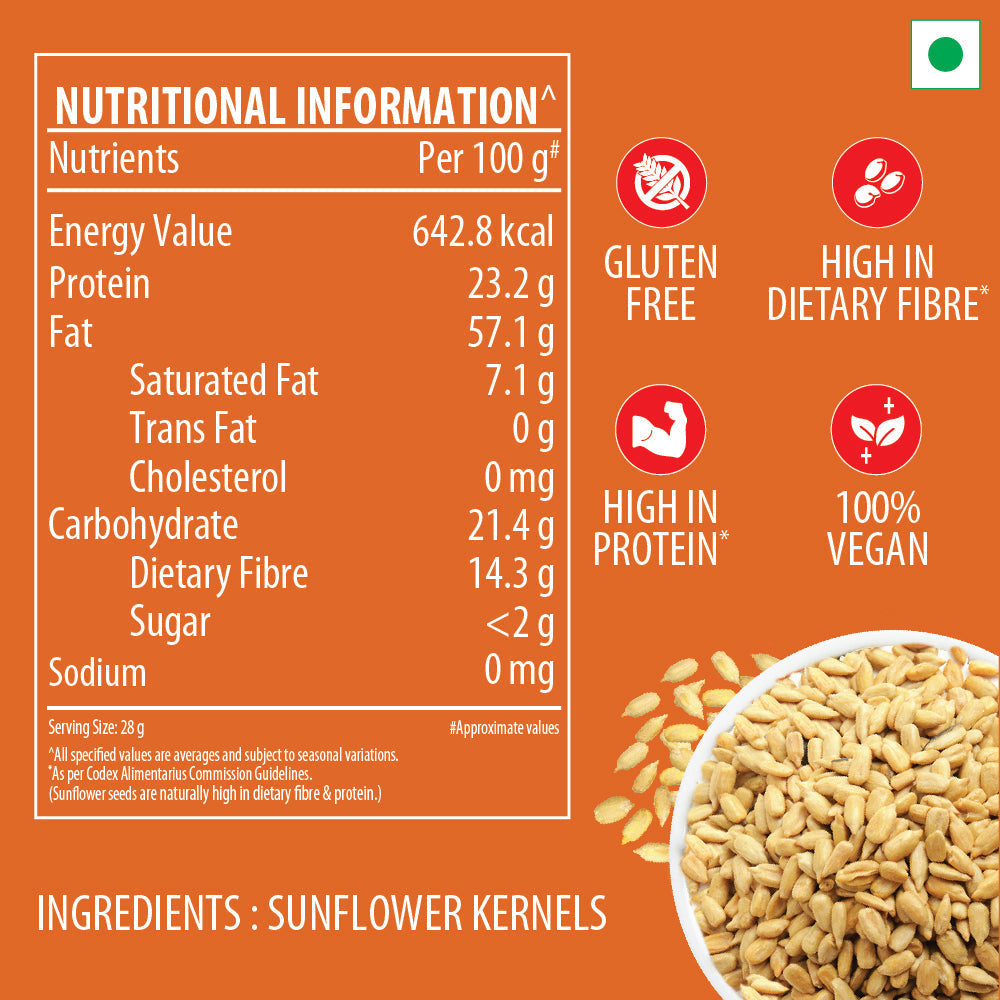Bagrry's Sunflower Seeds - 250 gms (Pack of 2)