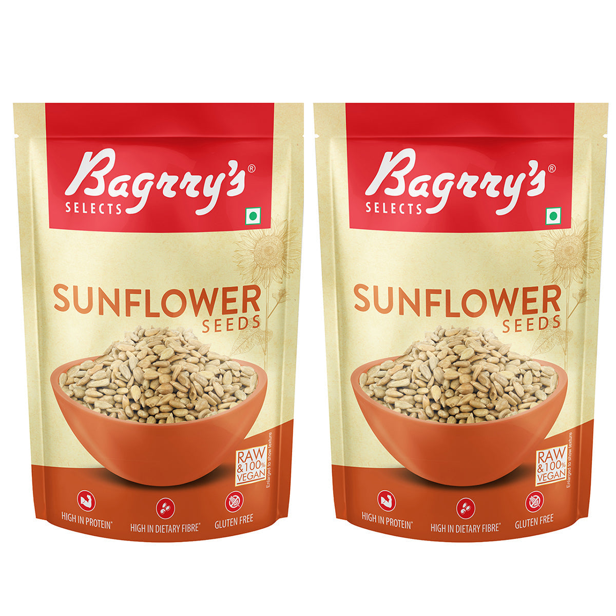 Bagrry's Sunflower Seeds - 250 gms (Pack of 2)