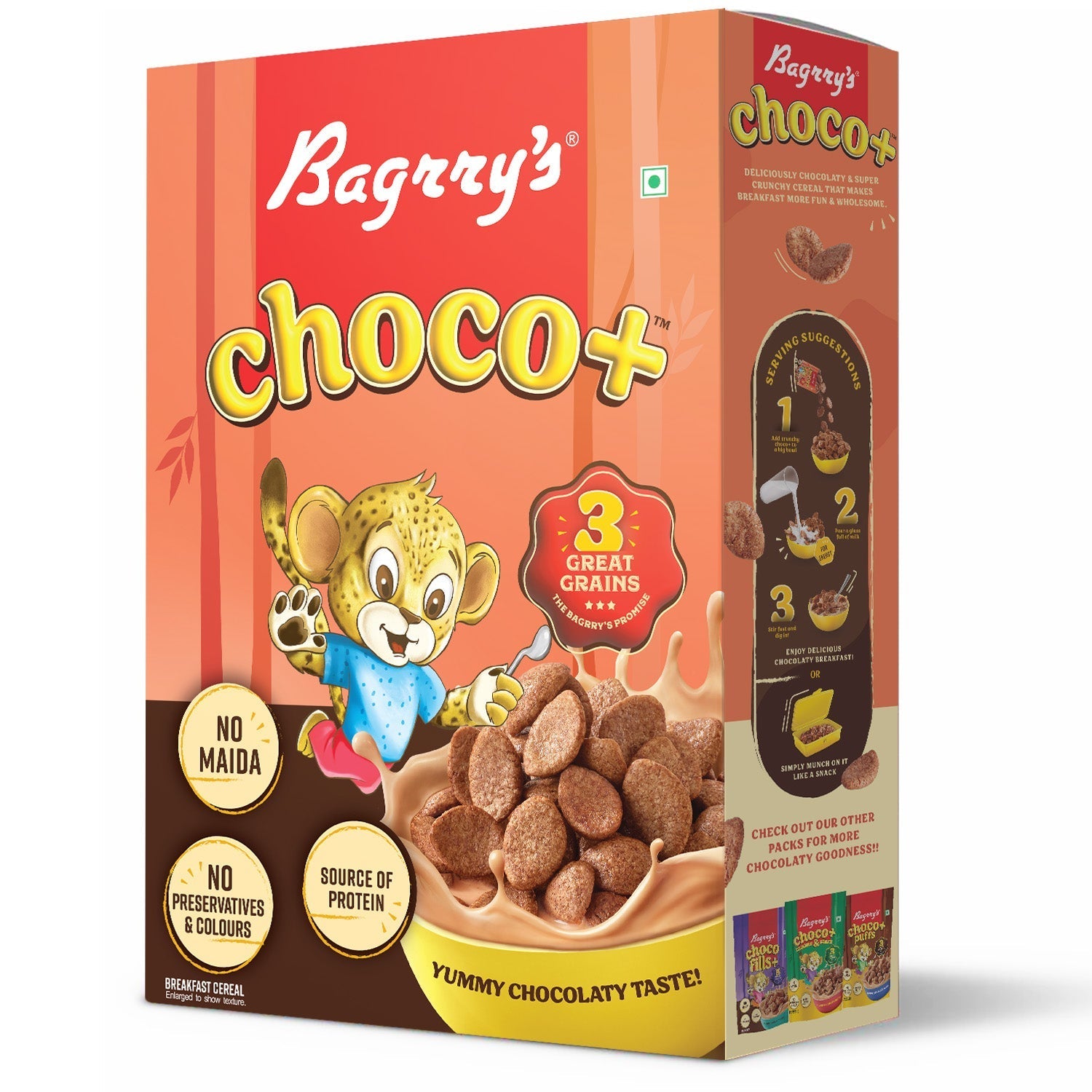Bagrry's  Choco+ with 3 Great Grains - 375 gms