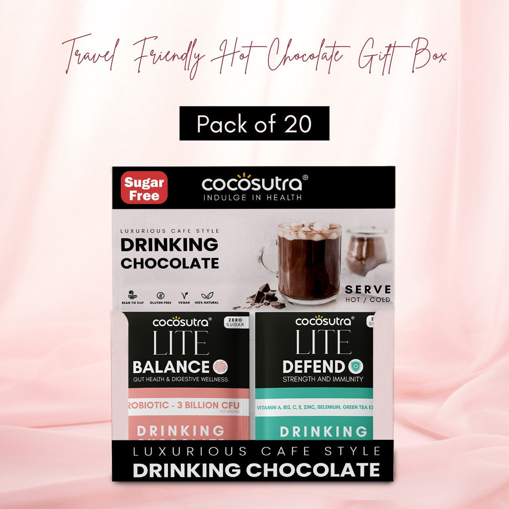 Cocosutra Balance & Defend Sugar Free Drinking Chocolate Hamper 20 Pack - 200 gms