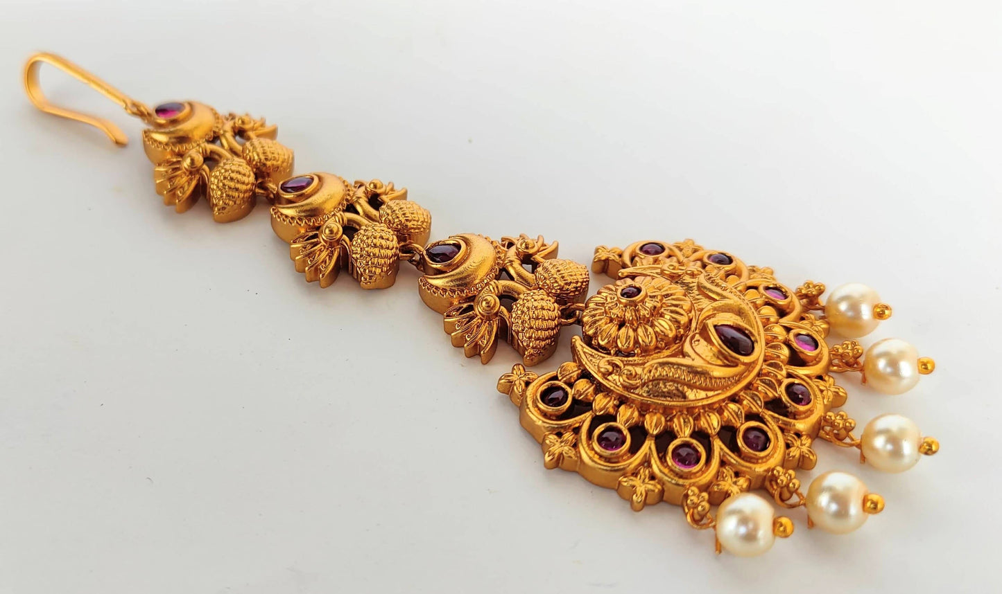 Matt Peacock Bridal Maang Tikka
