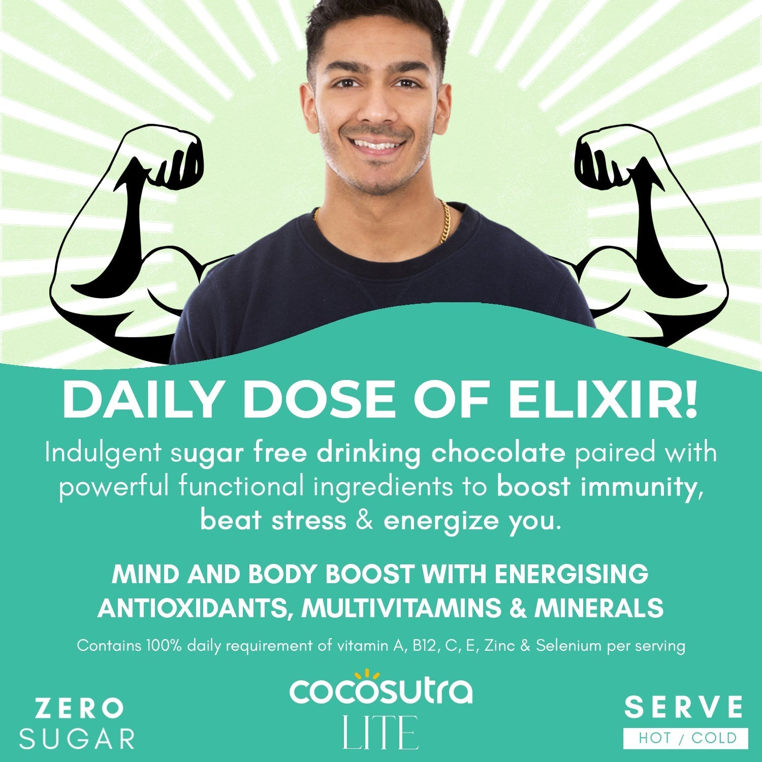Cocosutra Defend Sugar Free Drinking Chocolate Mix - 200 gms