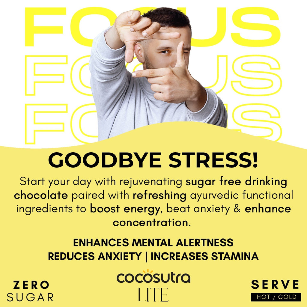 Cocosutra Focus & Relax Sugar Free Drinking Chocolate Mix - 200 gms