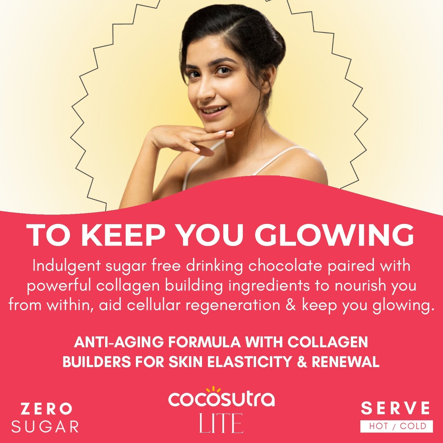 Cocosutra Glow Sugar Free Drinking Chocolate Mix - 200 gms