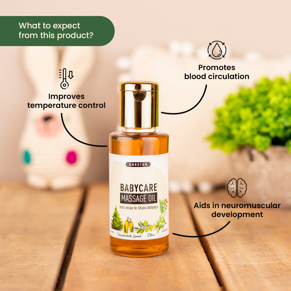 Amrutam Baby Care Massage Oil - 100 ml