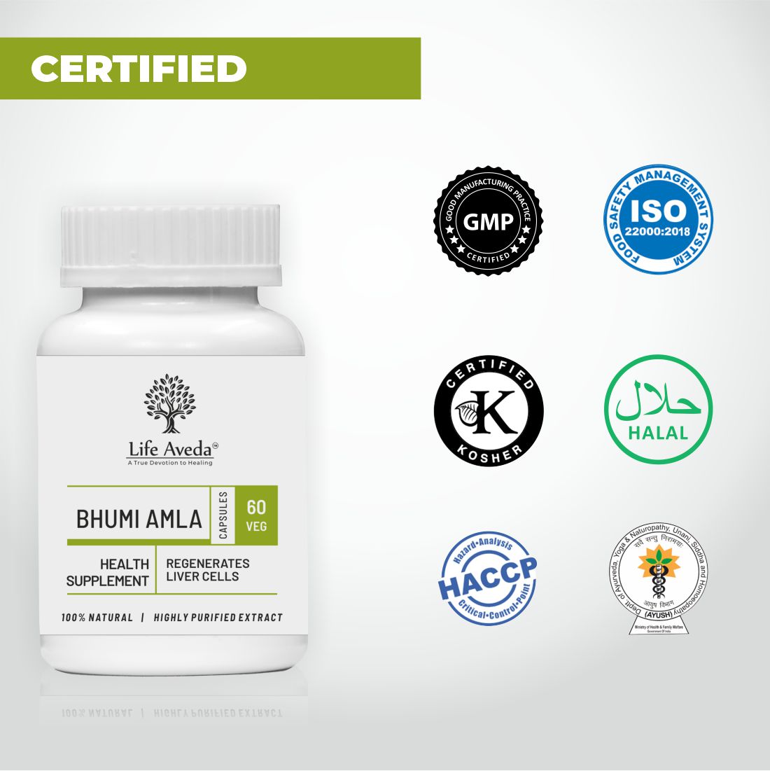 Life Aveda Bhumi Amla Capsules - 60 Capsules
