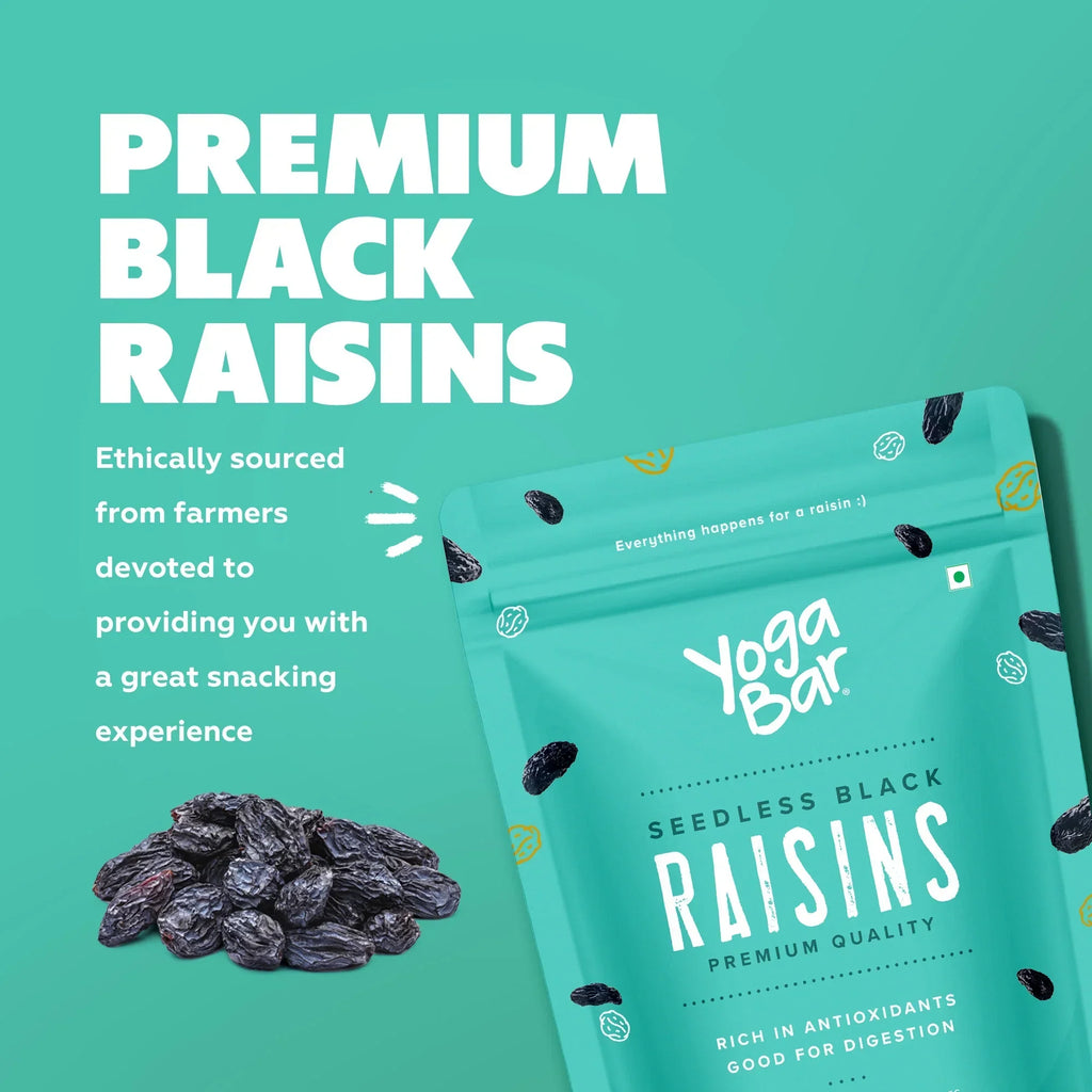 Yogabar Afghani Black Raisins - 500 gms