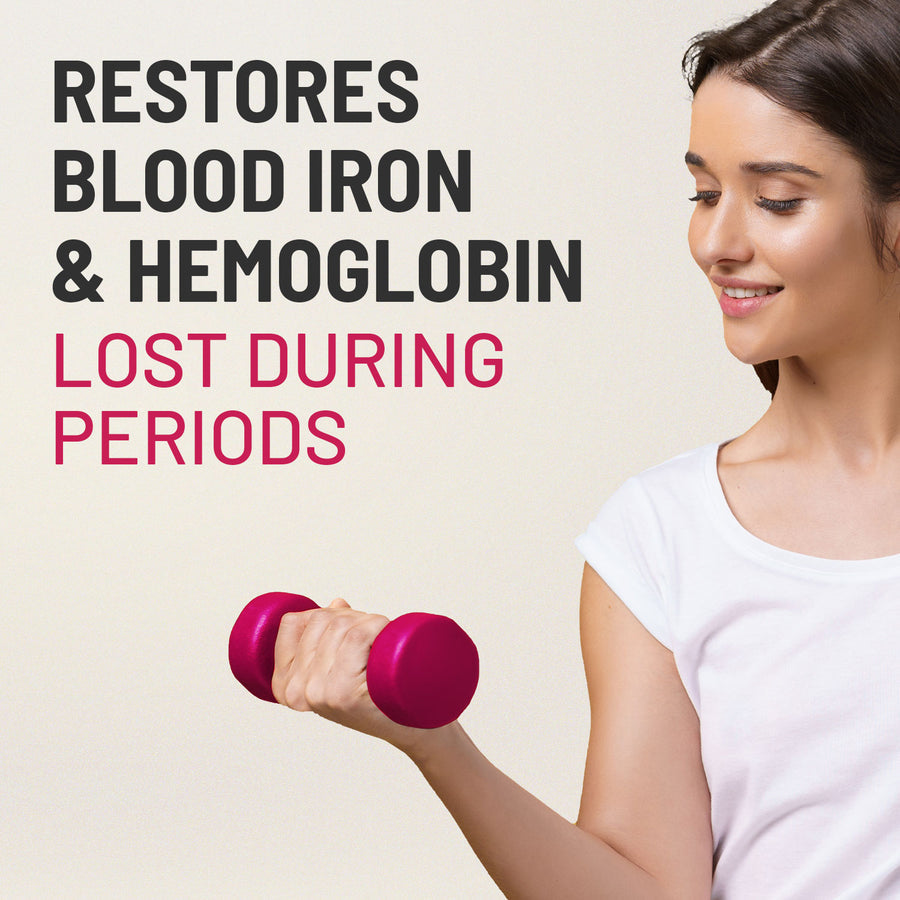 Gynoveda Iron & Folic Acid Tablets - 60 Tabs