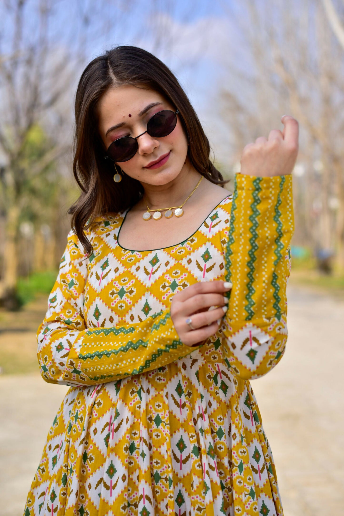 Aayaa Pure Muslin Gown With Heavy Digital Print - Multi Color