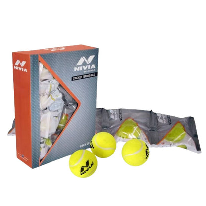Nivia Rubber Cricket Tennis Ball (Pack Of 12)