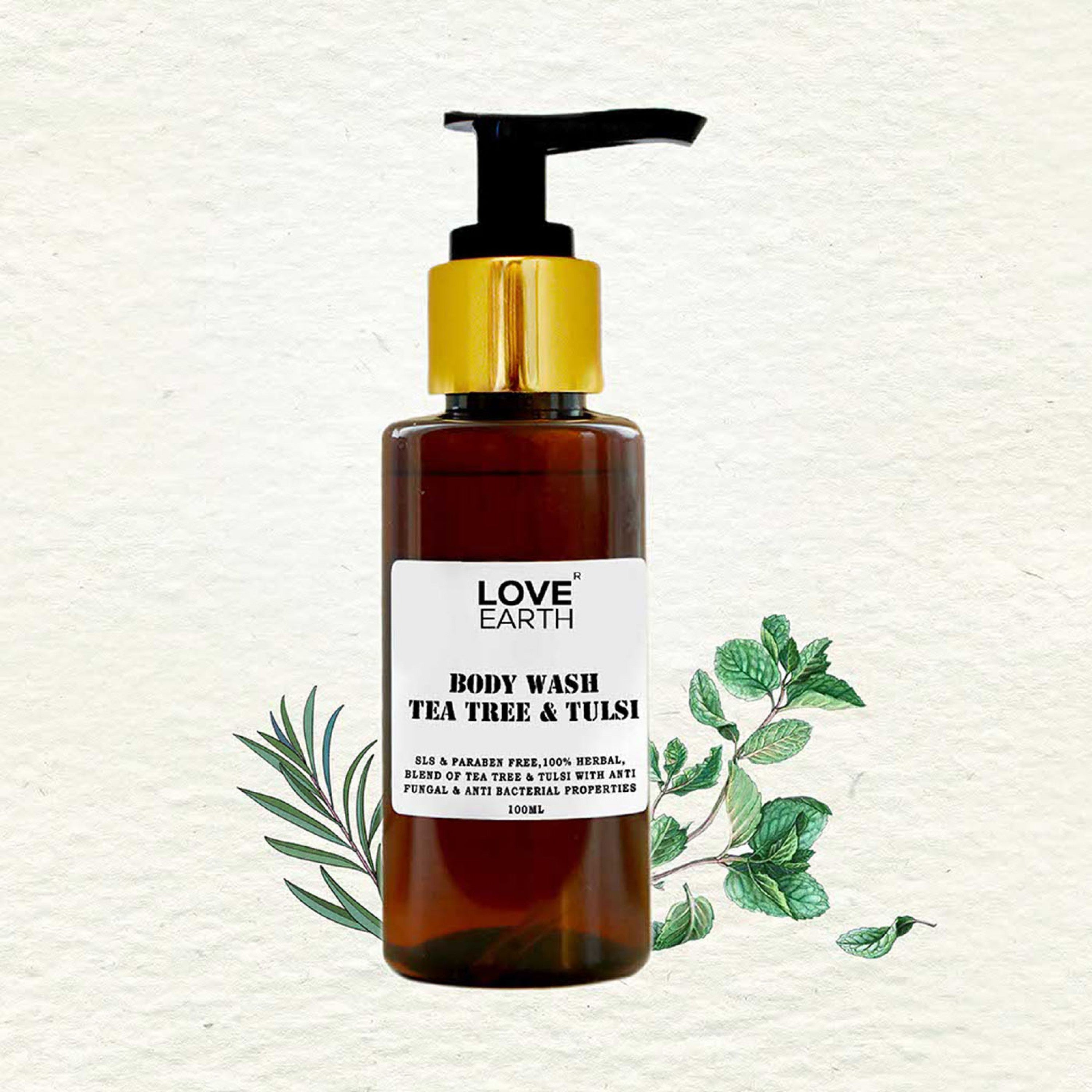 Love Eath Body Wash With Tea Tree & Tulsi - 100 ml